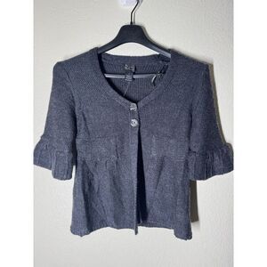 Mercer & Madison Gray Button‎ Acrylic/ Wool BlendTop Cardigan S NWT